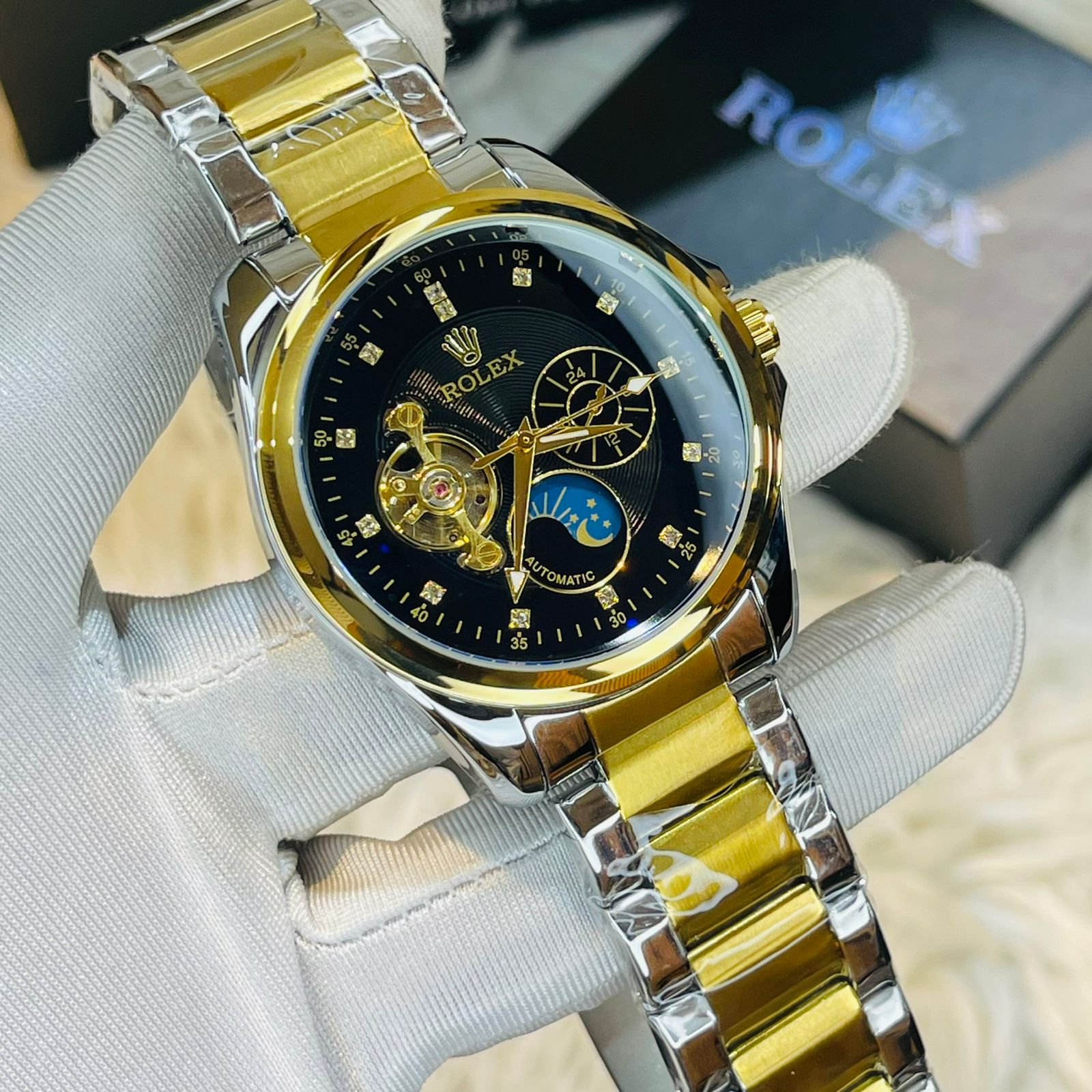 Premium Quality Chornography RLX Automatic Watches Dial Black